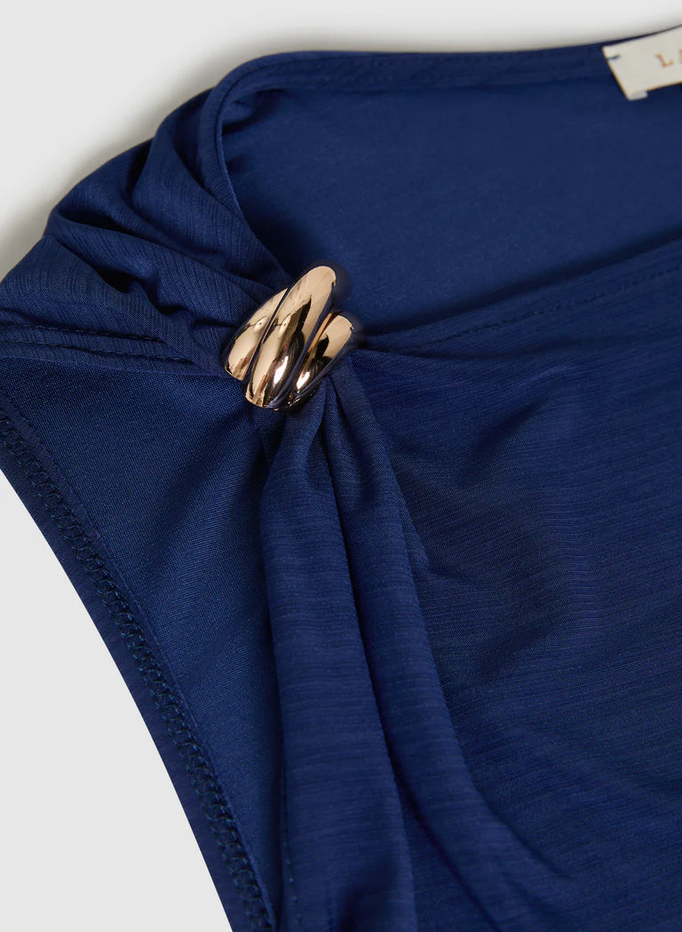 LAURA Drop Shoulder Ring Detail Top