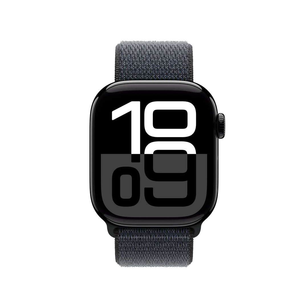 Apple Watch Series 10 GPS + Cellular 46mm Jet Black Aluminum Case with Ink Sport Loop