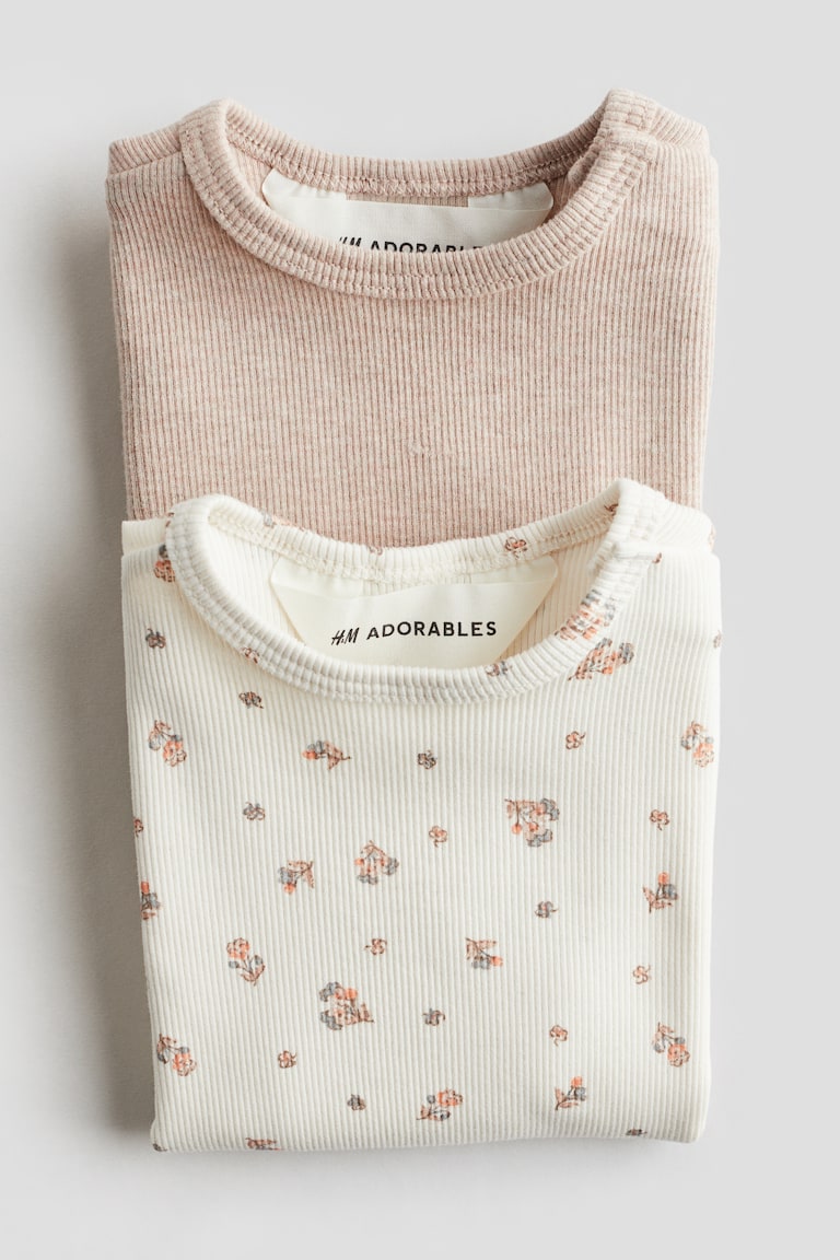 H&M 2-pack Ribbed Cotton Tops