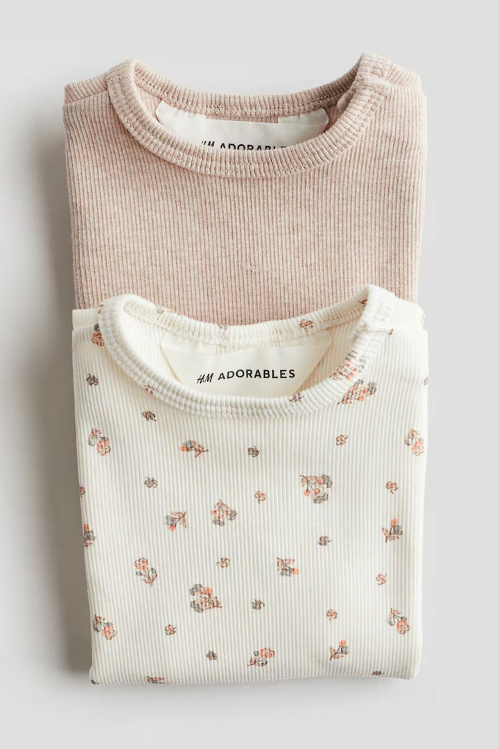 H&M 2-pack Ribbed Cotton Tops