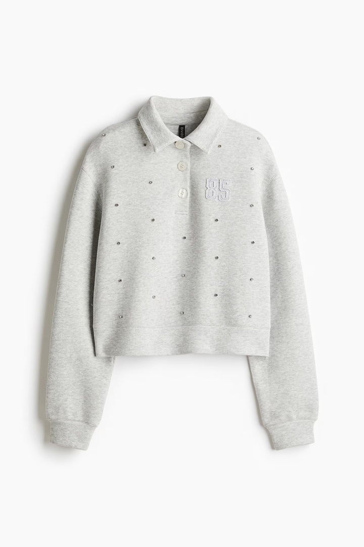 H&M Embellished Scuba Rugby Shirt
