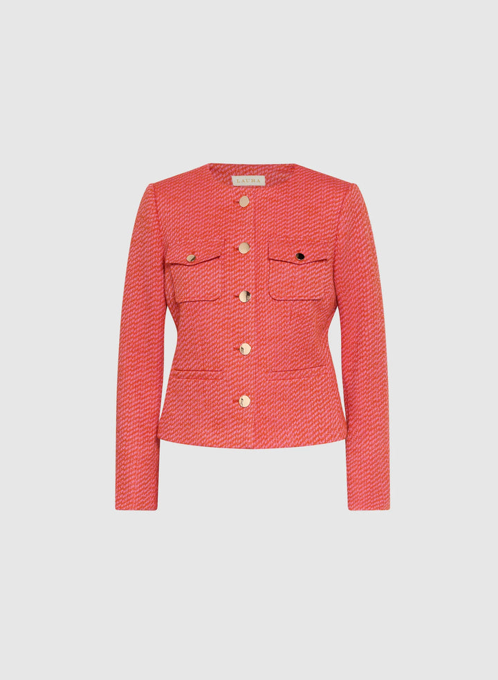 LAURA Bouclé Button-Down Jacket