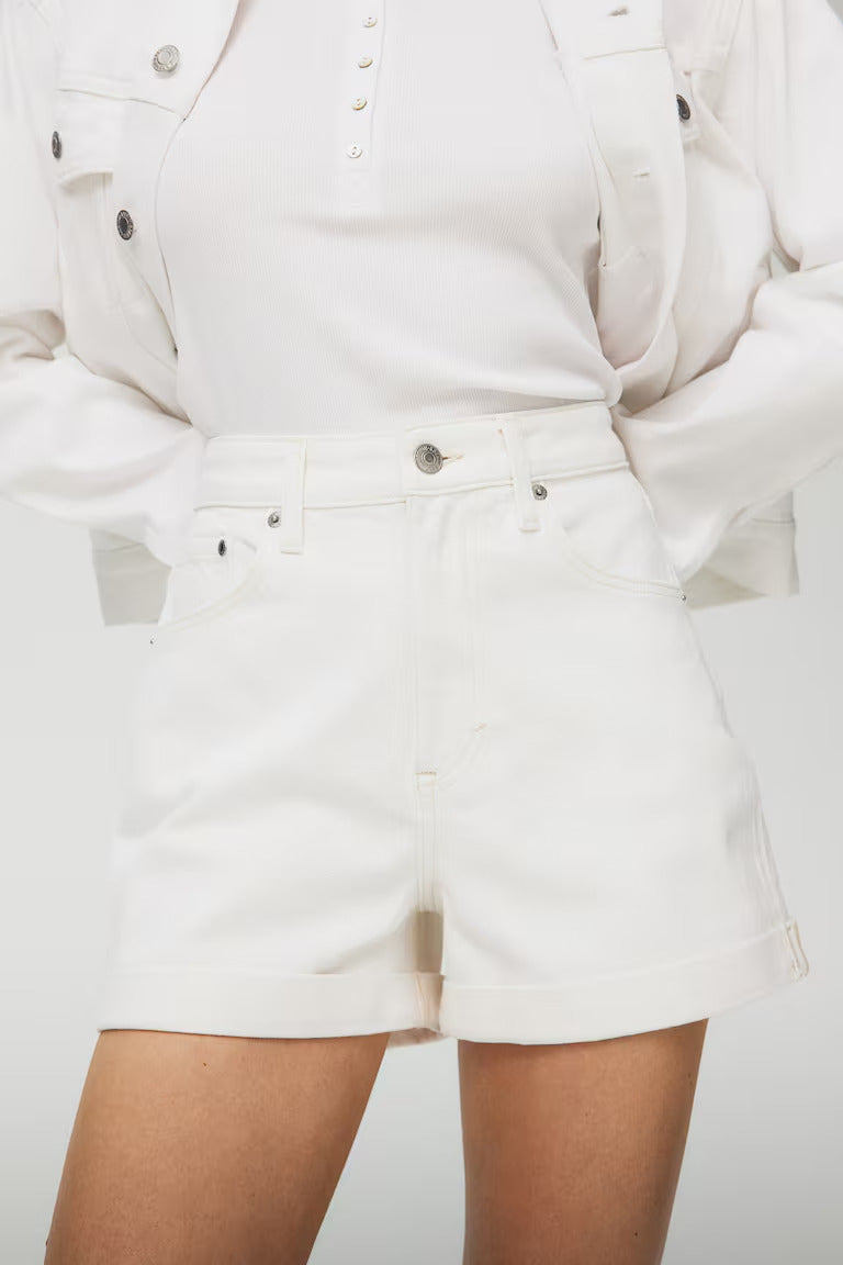 H&M MOM ULTRA HIGH DENIM SHORTS