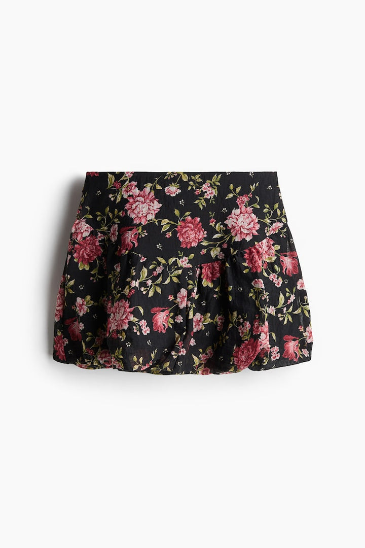 H&M Patterned Bubble-Hem Skirt