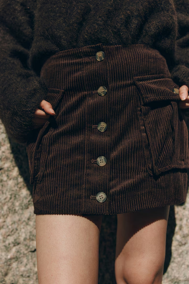 H&M CORDUROY MINI SKIRT