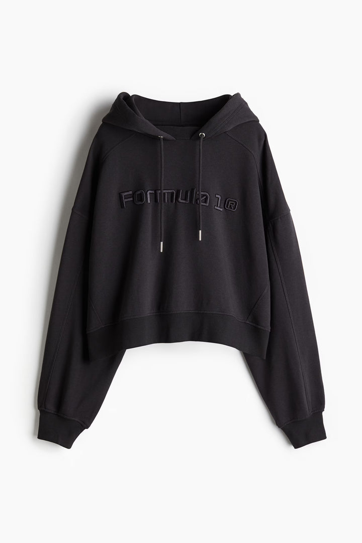 H&M Oversized Embroidered Hoodie