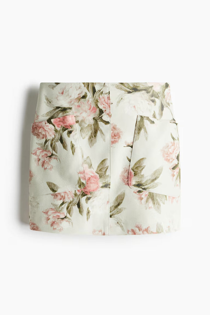 H&M COATED MINI SKIRT