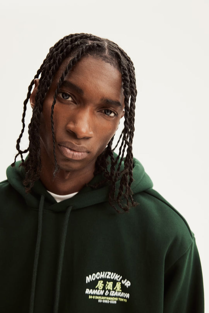 H&M Loose Fit Printed Hoodie