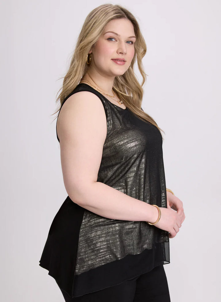 LAURA Joseph Ribkoff - Layered Metallic Tank Top