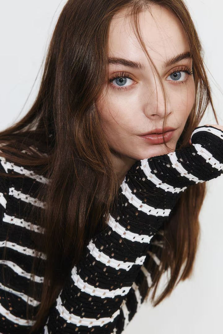 H&M Pointelle Jersey Cardigan