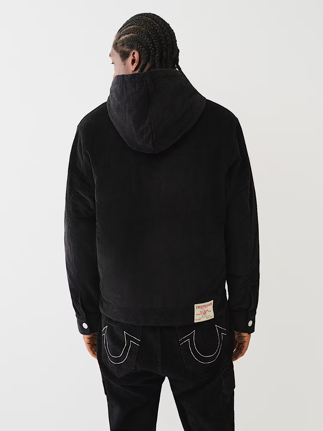 TRUE RELIGION HORSESHOE CORDUROY HOODED JACKET
