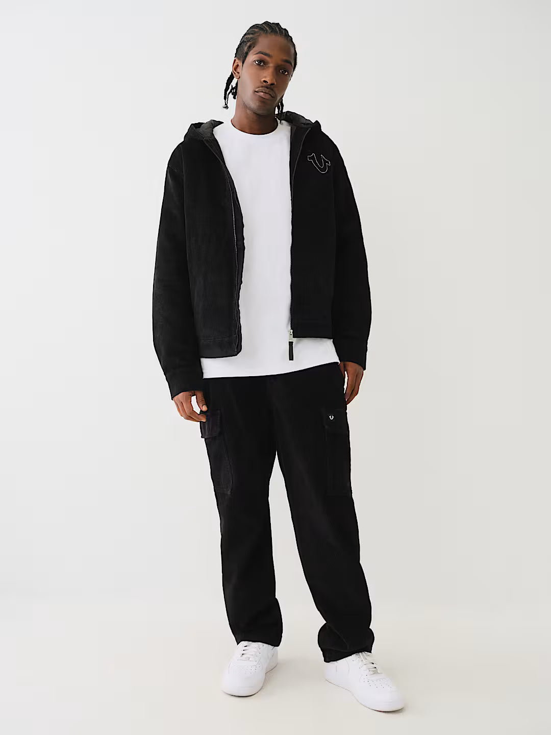 TRUE RELIGION HORSESHOE CORDUROY HOODED JACKET