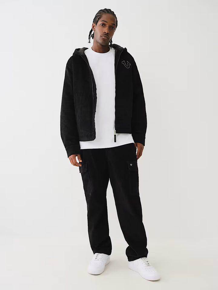 TRUE RELIGION HORSESHOE CORDUROY HOODED JACKET