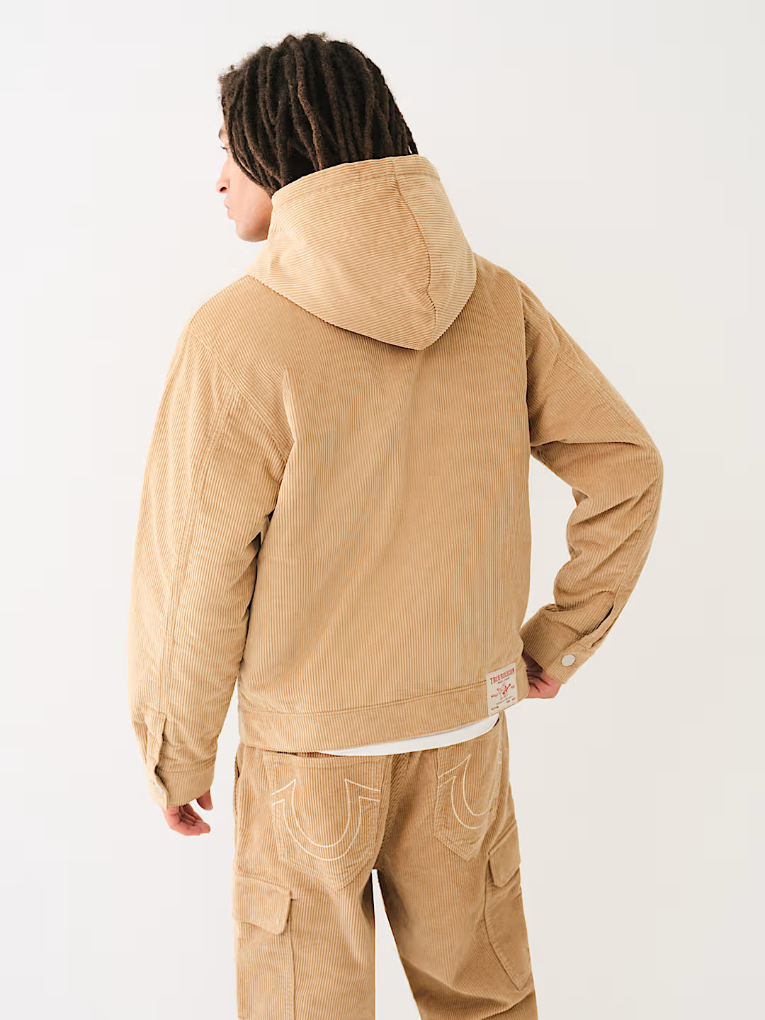 TRUE RELIGION HORSESHOE CORDUROY HOODED JACKET
