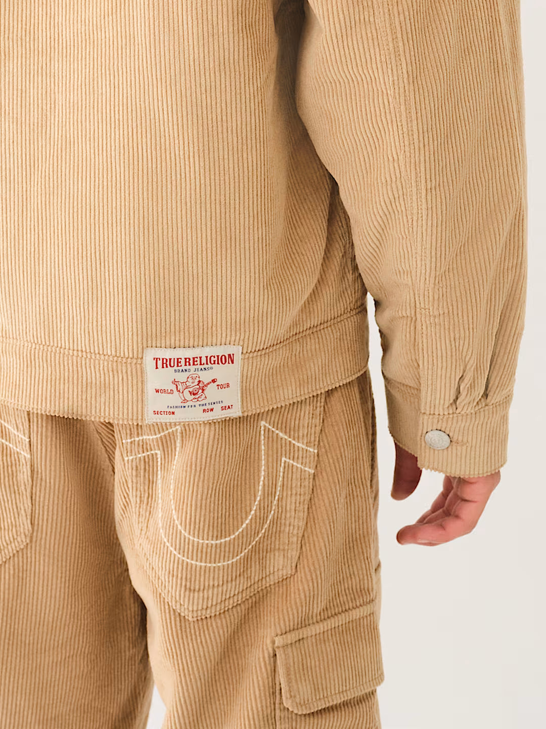 TRUE RELIGION HORSESHOE CORDUROY HOODED JACKET