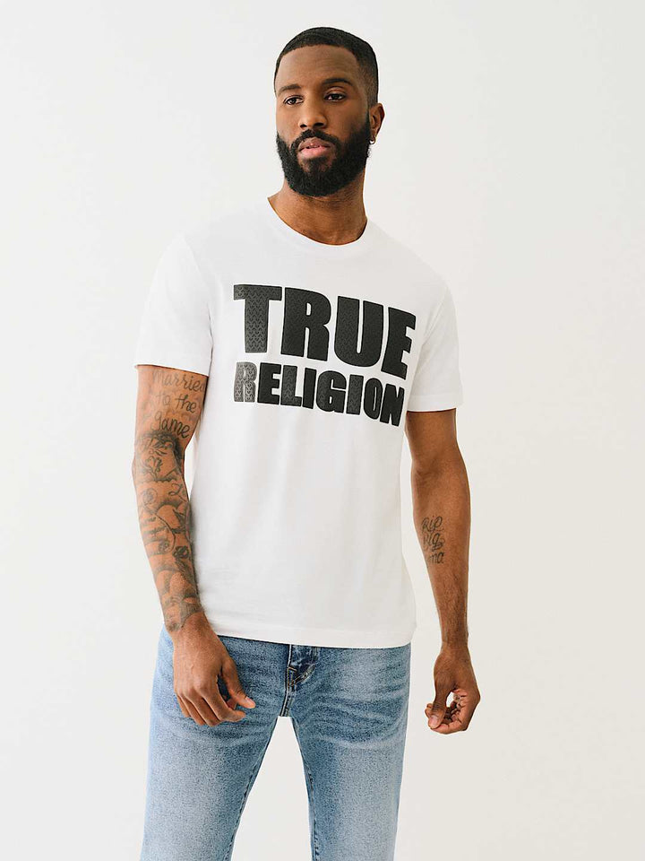 TRUE RELIGION HIGH DENSITY LOGO TEE