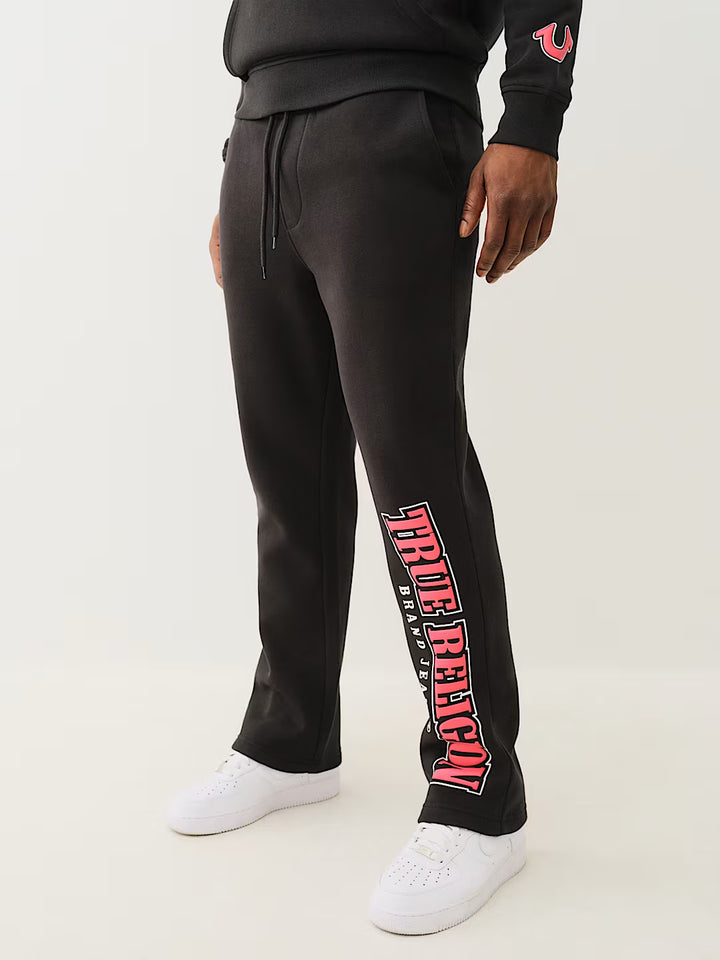 TRUE RELIGION ARCHED LOGO STRAIGHT LEG SWEAT PANT