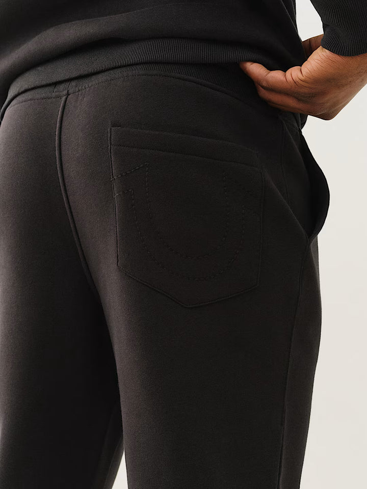 TRUE RELIGION ARCHED LOGO STRAIGHT LEG SWEAT PANT