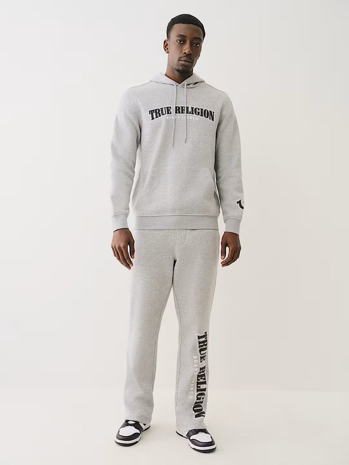 TRUE RELIGION ARCHED LOGO STRAIGHT LEG SWEAT PANT