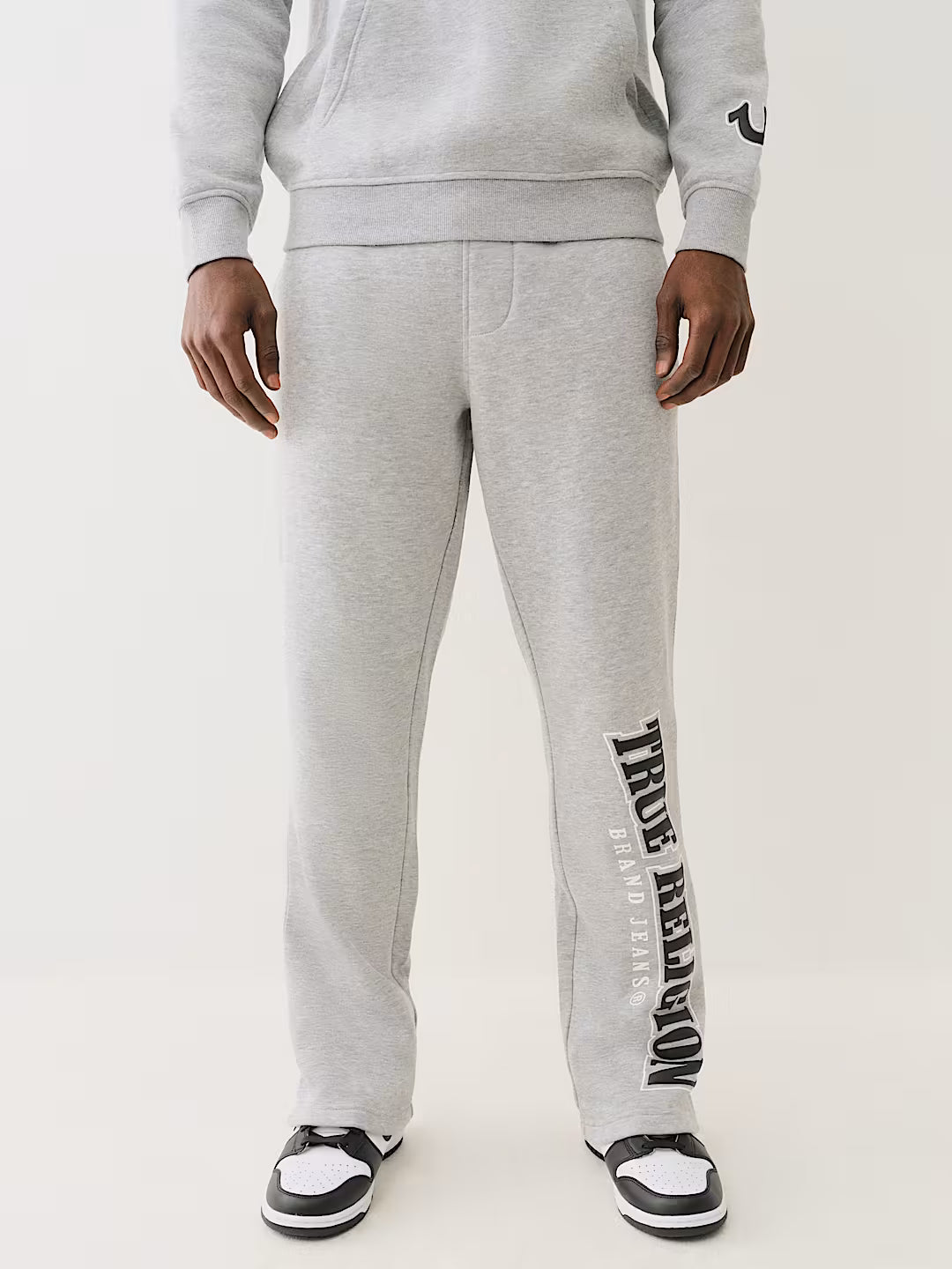 TRUE RELIGION ARCHED LOGO STRAIGHT LEG SWEAT PANT