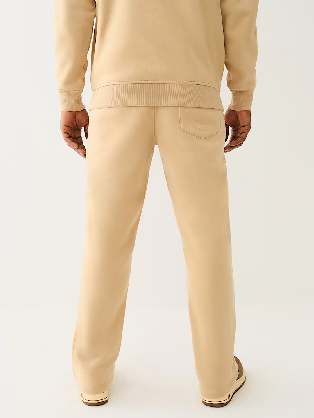 TRUE RELIGION ARCHED LOGO STRAIGHT LEG SWEAT PANT