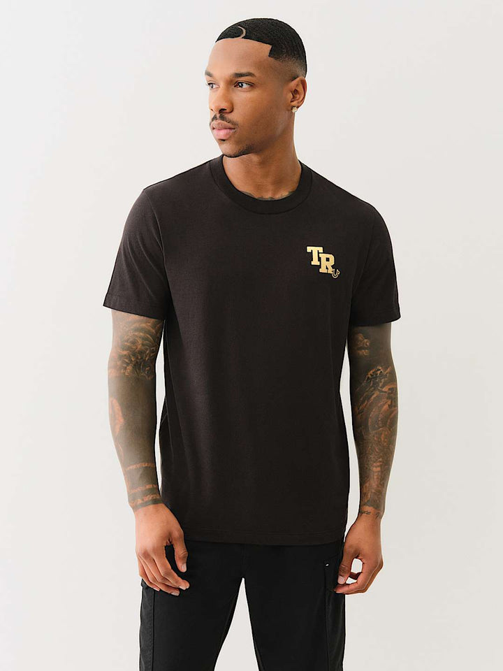 TRUE RELIGION METALLIC TRUE LOGO TEE