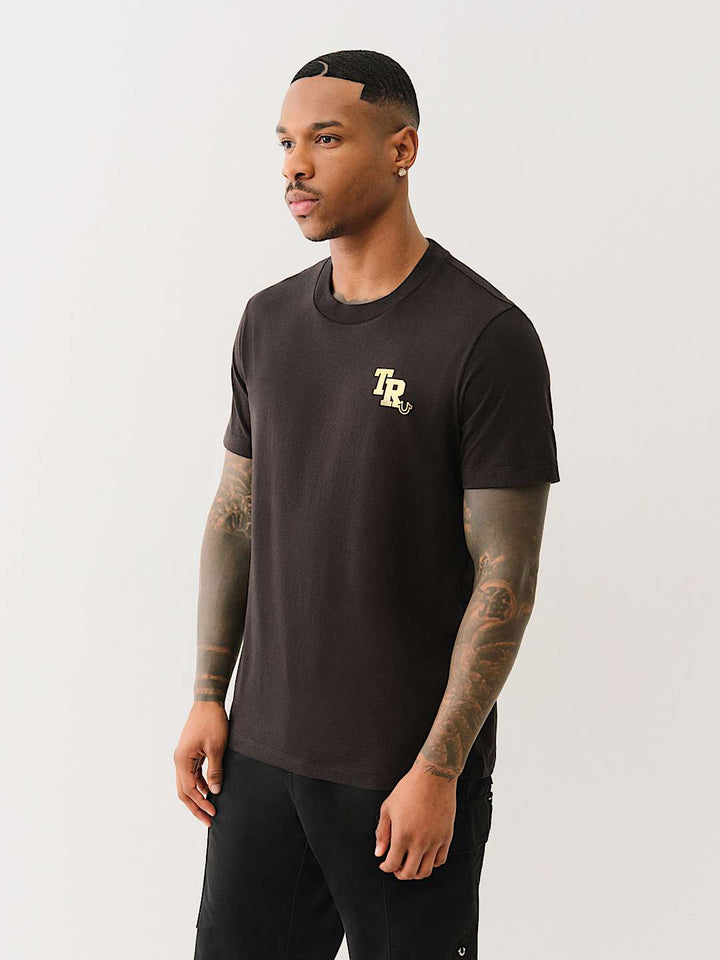 TRUE RELIGION METALLIC TRUE LOGO TEE