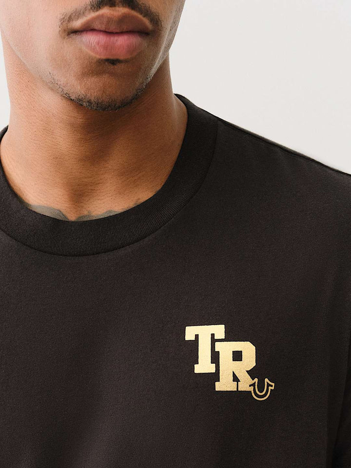 TRUE RELIGION METALLIC TRUE LOGO TEE