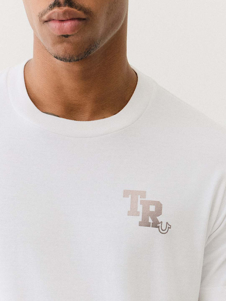 TRUE RELIGION METALLIC TRUE LOGO TEE