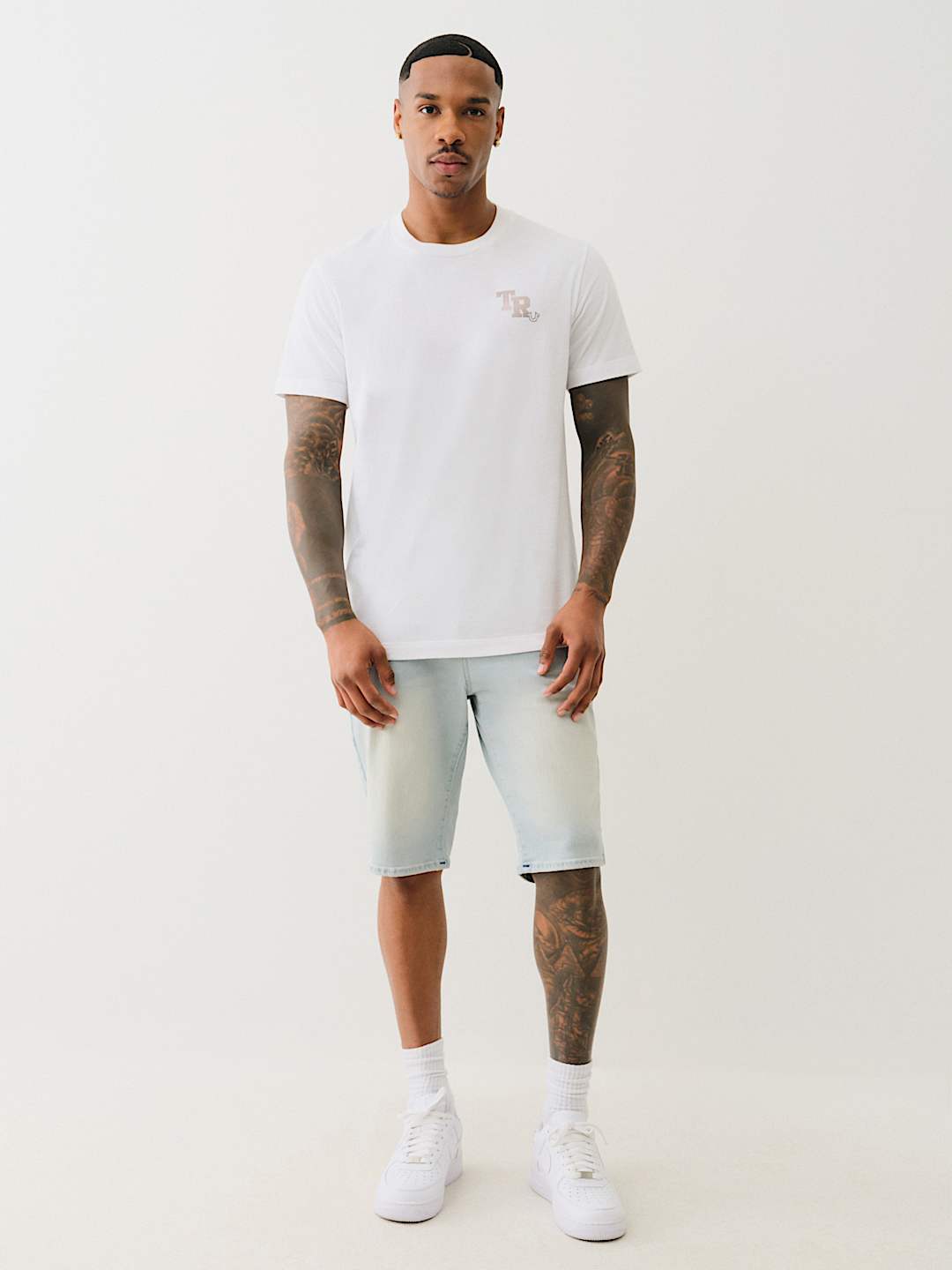 TRUE RELIGION METALLIC TRUE LOGO TEE