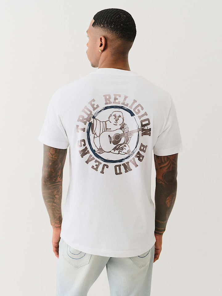 TRUE RELIGION METALLIC TRUE LOGO TEE