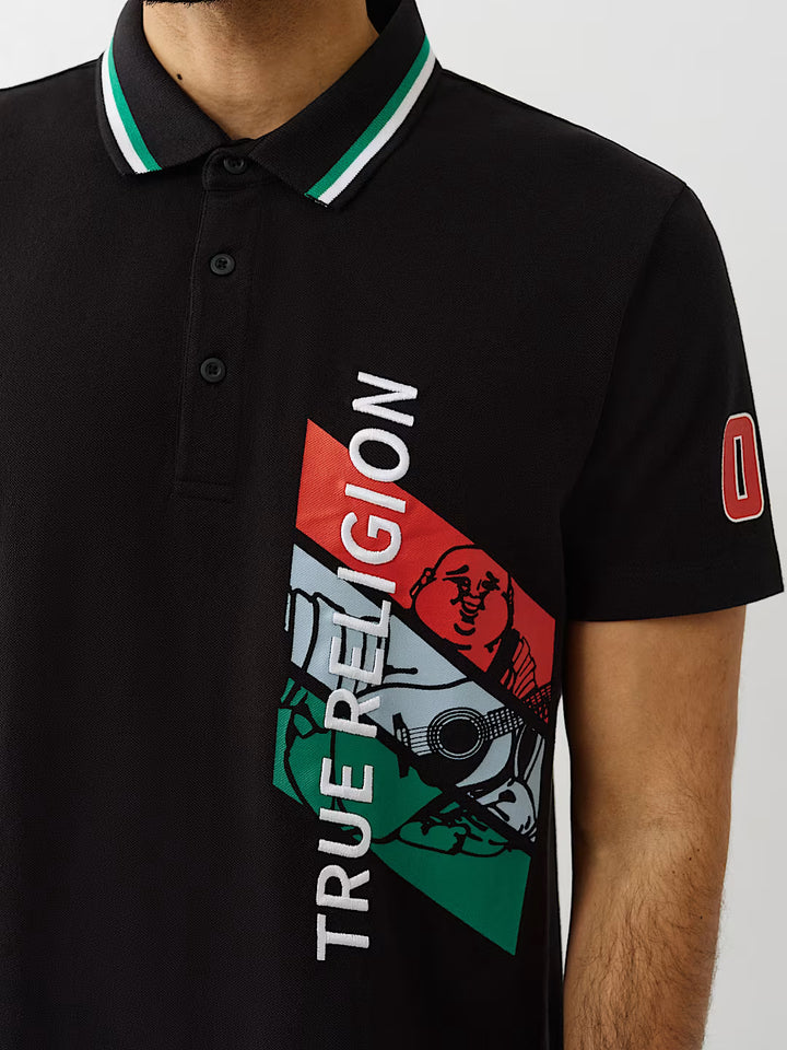 TRUE RELIGION BUDDHA RELAXED POLO SHIRT