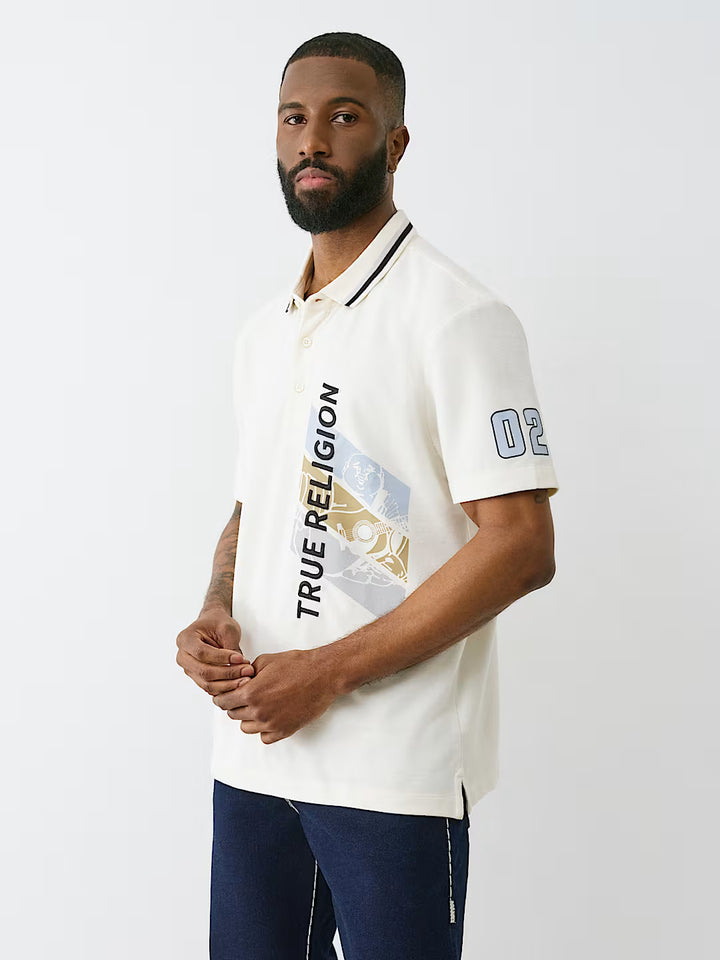 TRUE RELIGION BUDDHA RELAXED POLO SHIRT