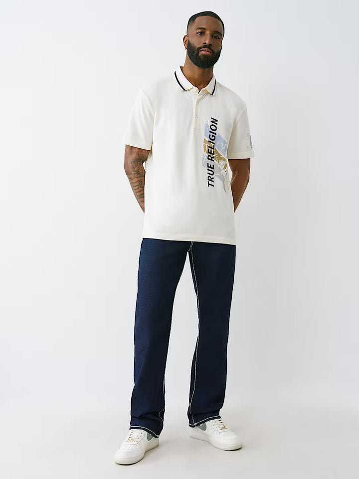 TRUE RELIGION BUDDHA RELAXED POLO SHIRT