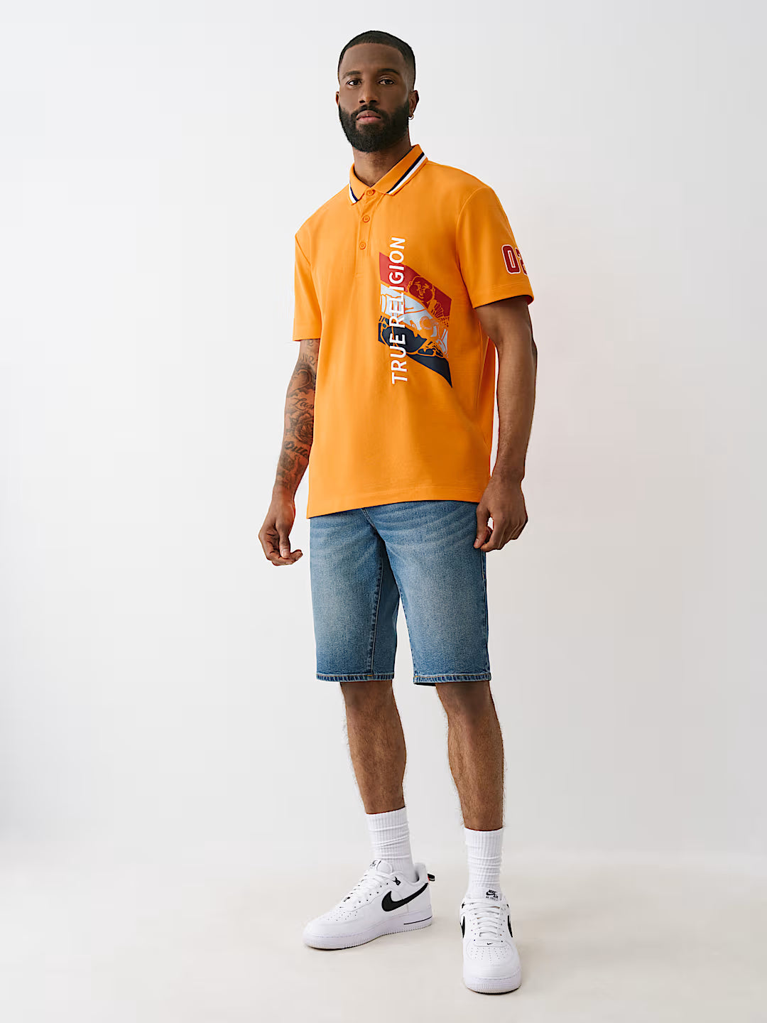TRUE RELIGION BUDDHA RELAXED POLO SHIRT