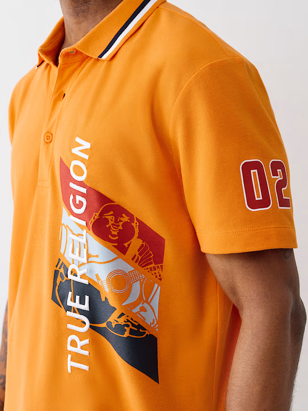 TRUE RELIGION BUDDHA RELAXED POLO SHIRT