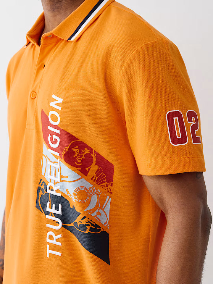 TRUE RELIGION BUDDHA RELAXED POLO SHIRT