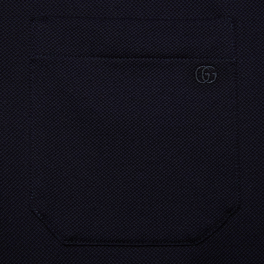 Gucci COTTON PIQUET POLO WITH WEB COLLAR
