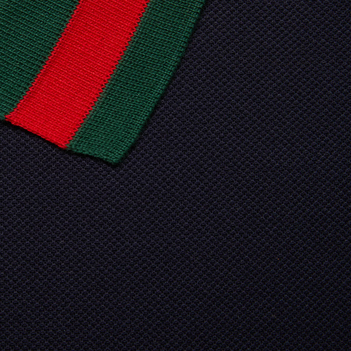 Gucci COTTON PIQUET POLO WITH WEB COLLAR