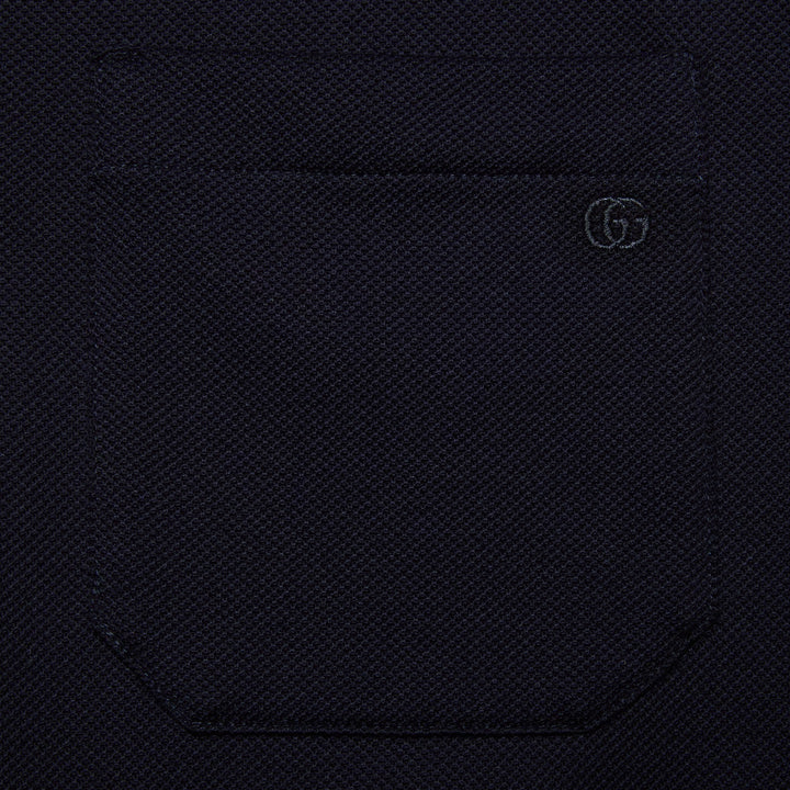 Gucci COTTON PIQUET POLO WITH WEB COLLAR
