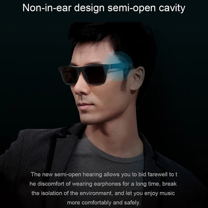 Abcelit Bluetooth Smart Glasses Hands-Free Call 1080P Camera Video GPS Navigation Remind Sunglasses Sunglasses