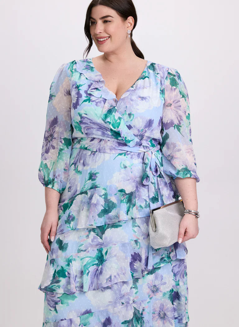 LAURA Tiered Floral Dress
