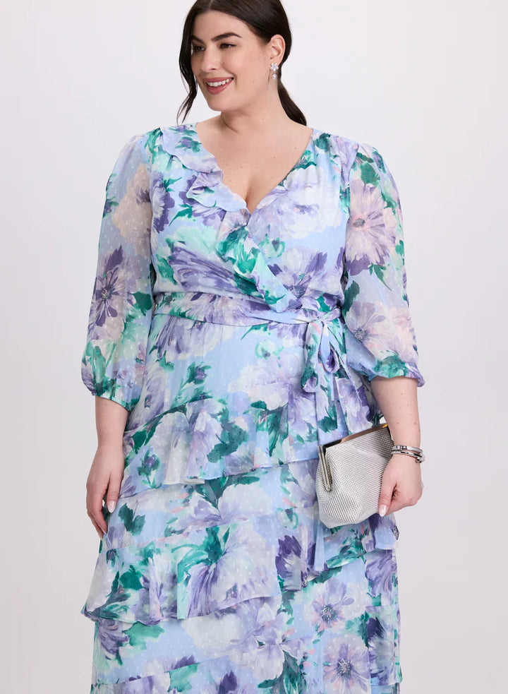 LAURA Tiered Floral Dress