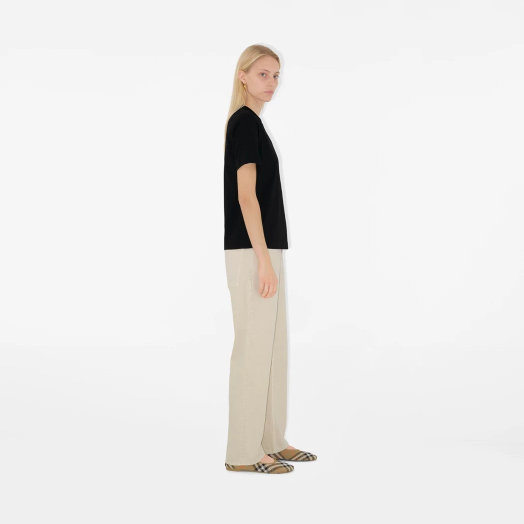 Burberry Check Label Cotton T-shirt