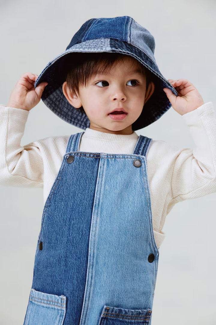 H&M Patched Denim Overalls
