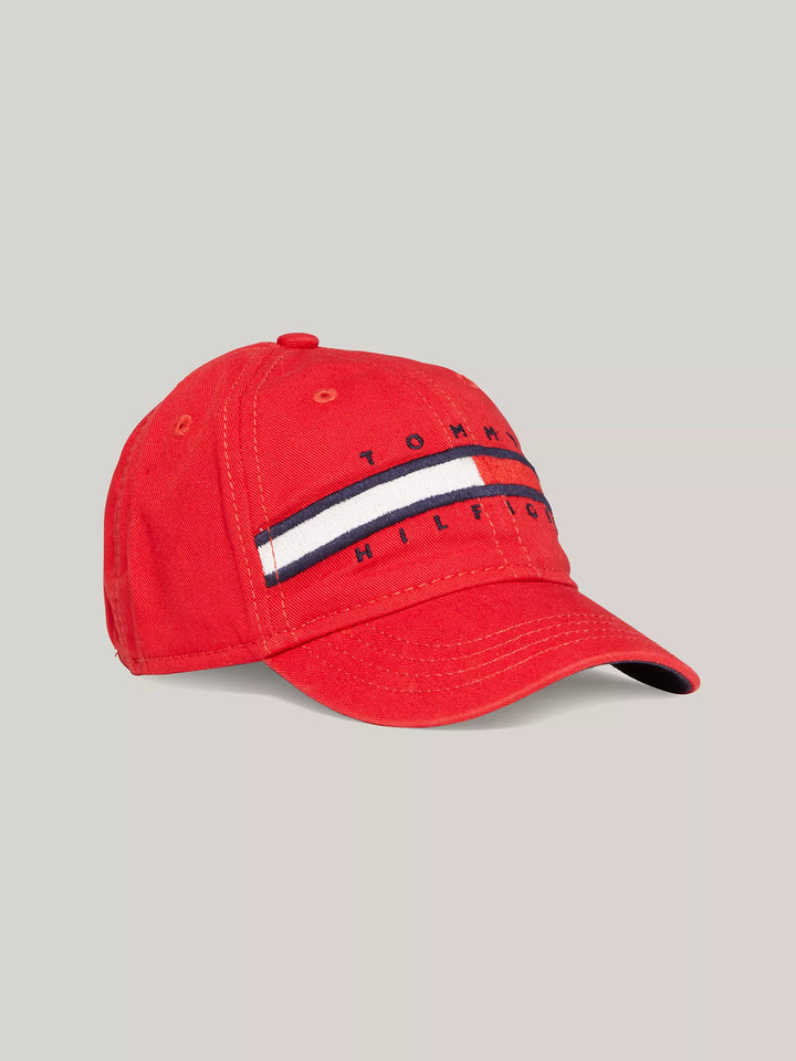 Tommy Hilfiger Kids' Flag Stripe Logo Baseball Cap