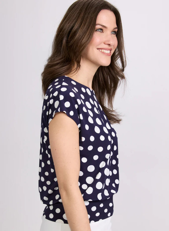 LAURA Polka Dot Print Top
