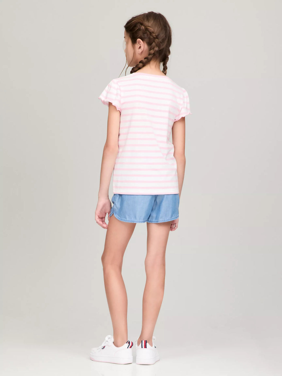 Tommy Hilfiger Kids' Stripe Ruffle-Sleeve T-Shirt