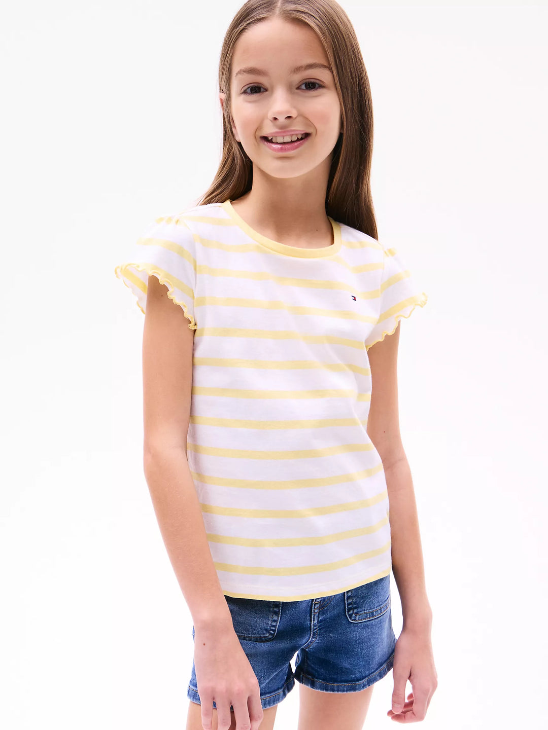 Tommy Hilfiger Kids' Stripe Ruffle-Sleeve T-Shirt