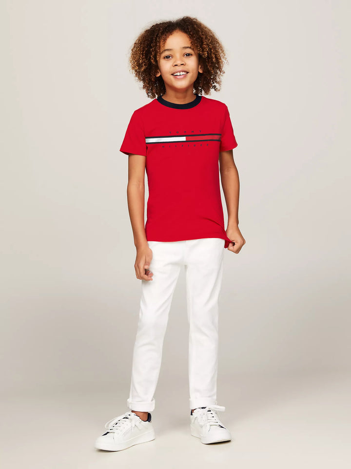 Tommy Hilfiger Kids' Flag Stripe Logo T-Shirt
